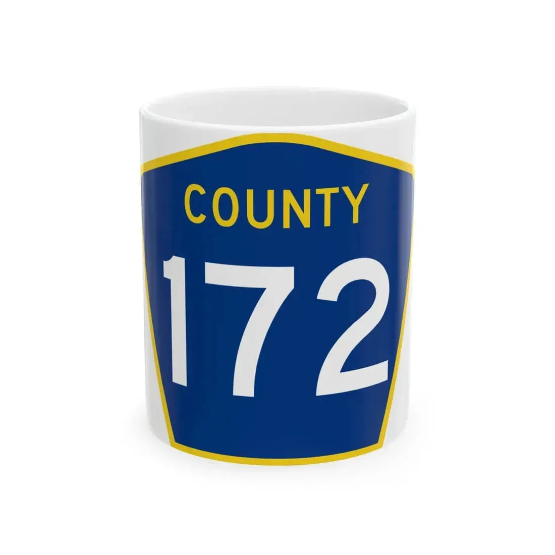 County 172 MN (Minnesota) (Road Sign) White Coffee Mug 11oz - Go Mug Yourself