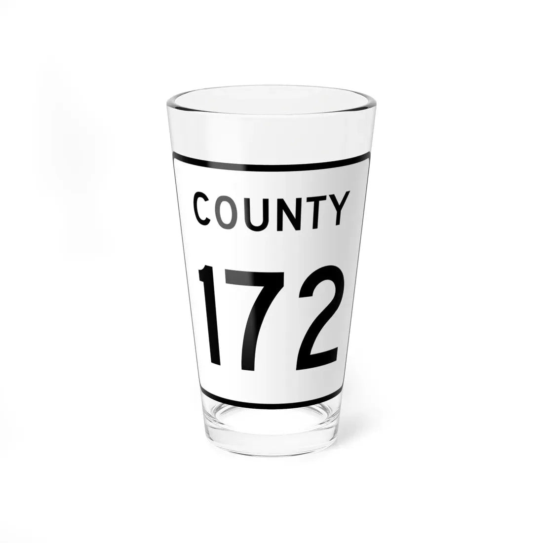County 172 square (Minnesota) (Road Sign) Pint Glass 16oz 16oz - Go Mug Yourself