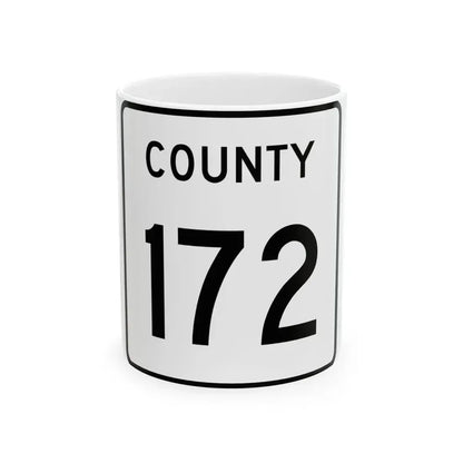 County 172 square (Minnesota) (Road Sign) White Coffee Mug 11oz - Go Mug Yourself