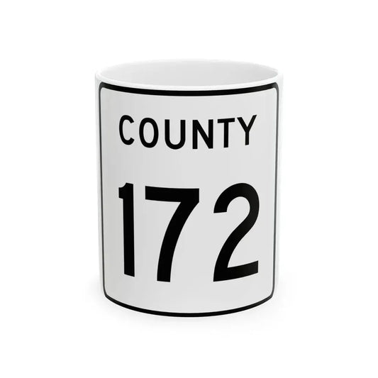 County 172 square (Minnesota) (Road Sign) White Coffee Mug 11oz - Go Mug Yourself
