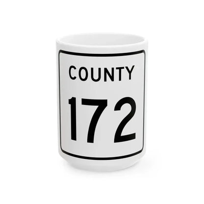 County 172 square (Minnesota) (Road Sign) White Coffee Mug 15oz - Go Mug Yourself