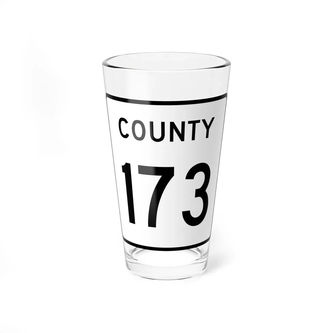 County 173 square (Minnesota) (Road Sign) Pint Glass 16oz 16oz - Go Mug Yourself