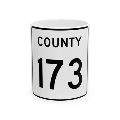 County 173 square (Minnesota) (Road Sign) White Coffee Mug 11oz - Go Mug Yourself