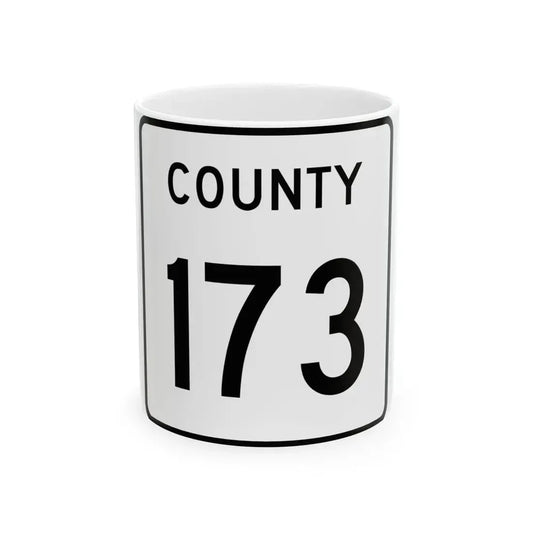 County 173 square (Minnesota) (Road Sign) White Coffee Mug 11oz - Go Mug Yourself