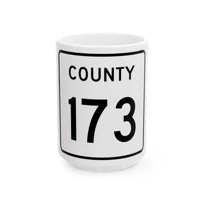 County 173 square (Minnesota) (Road Sign) White Coffee Mug 15oz - Go Mug Yourself