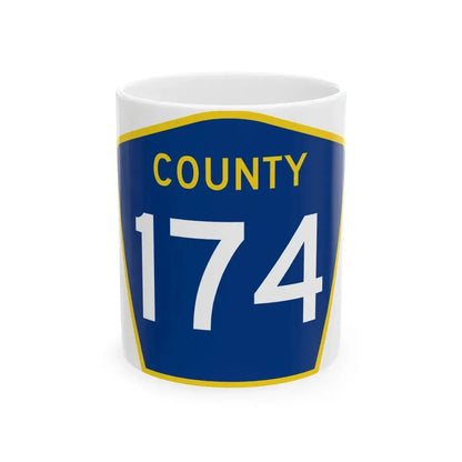 County 174 MN (Minnesota) (Road Sign) White Coffee Mug 11oz - Go Mug Yourself