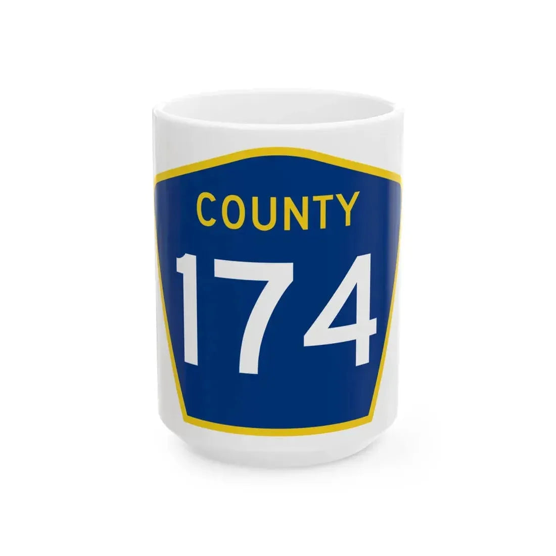 County 174 MN (Minnesota) (Road Sign) White Coffee Mug 15oz - Go Mug Yourself