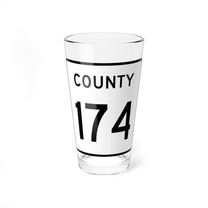 County 174 square (Minnesota) (Road Sign) Pint Glass 16oz 16oz - Go Mug Yourself