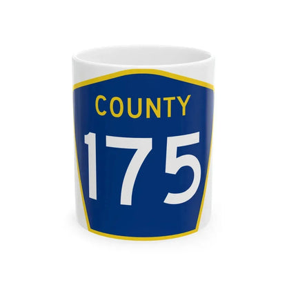 County 175 MN (Minnesota) (Road Sign) White Coffee Mug 11oz - Go Mug Yourself