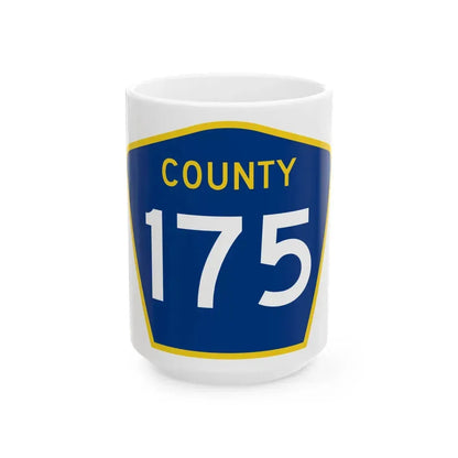 County 175 MN (Minnesota) (Road Sign) White Coffee Mug 15oz - Go Mug Yourself