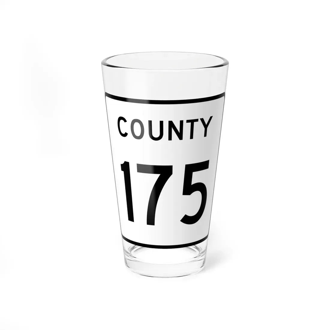 County 175 square (Minnesota) (Road Sign) Pint Glass 16oz 16oz - Go Mug Yourself