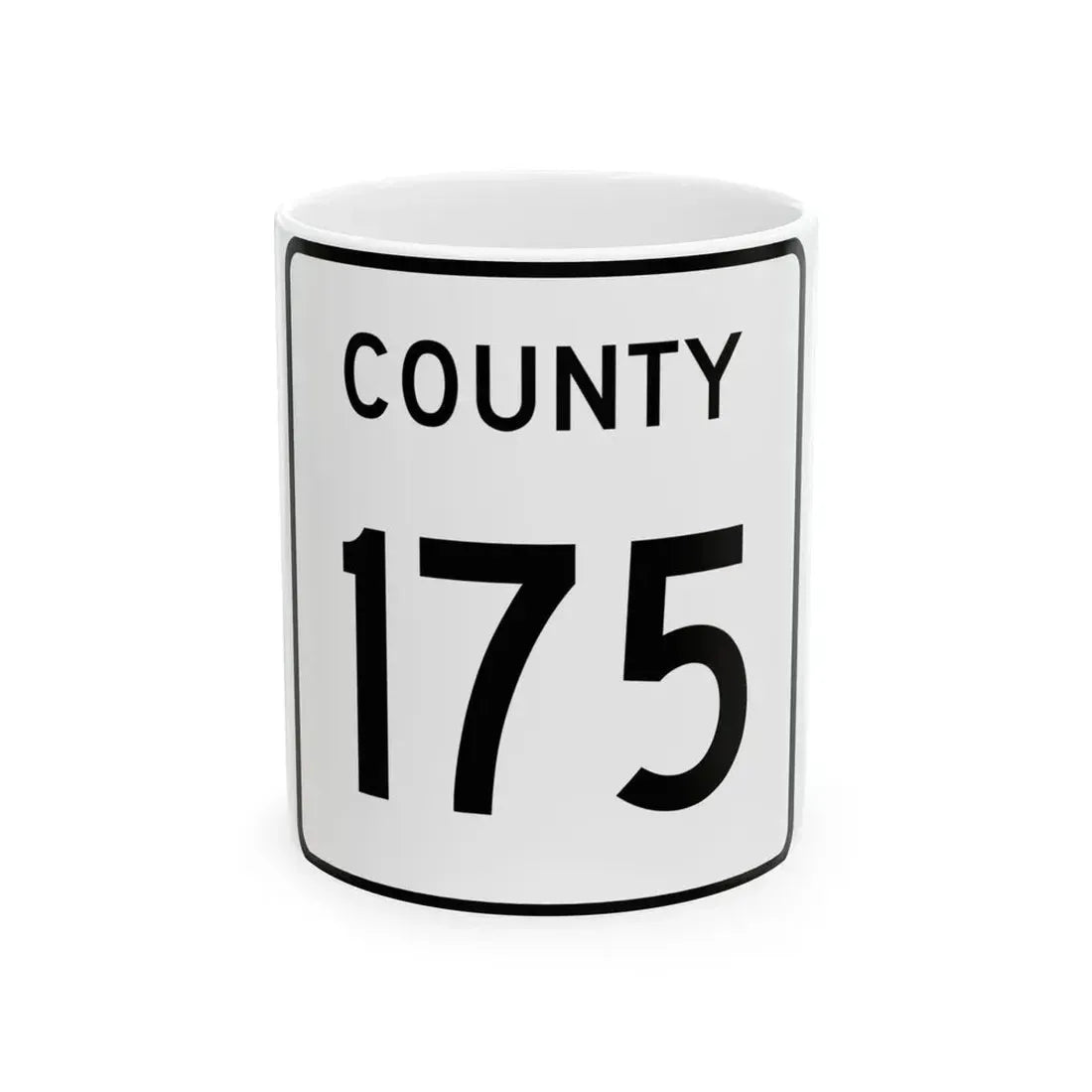 County 175 square (Minnesota) (Road Sign) White Coffee Mug 11oz - Go Mug Yourself