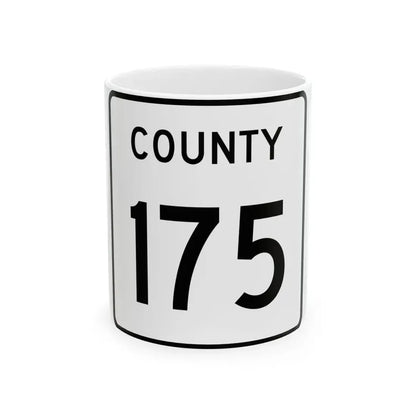 County 175 square (Minnesota) (Road Sign) White Coffee Mug 11oz - Go Mug Yourself