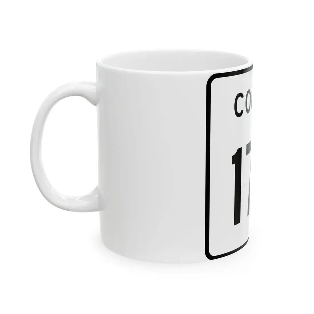 County 175 square (Minnesota) (Road Sign) White Coffee Mug - Go Mug Yourself