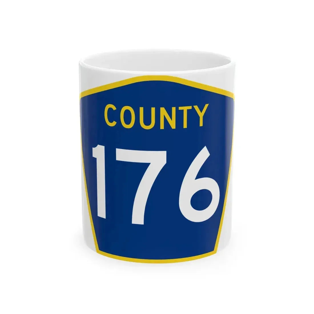 County 176 MN (Minnesota) (Road Sign) White Coffee Mug 11oz - Go Mug Yourself