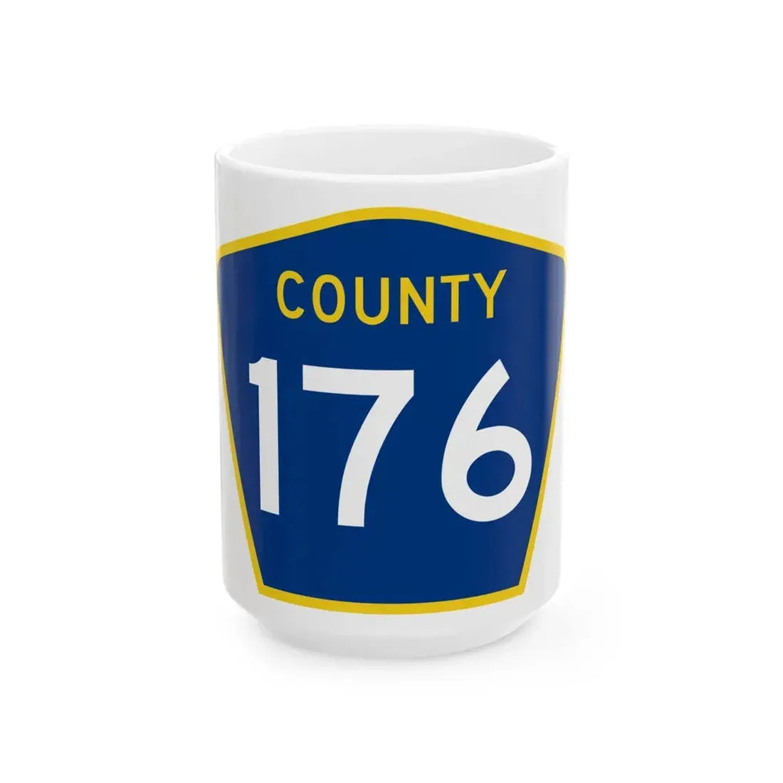 County 176 MN (Minnesota) (Road Sign) White Coffee Mug 15oz - Go Mug Yourself