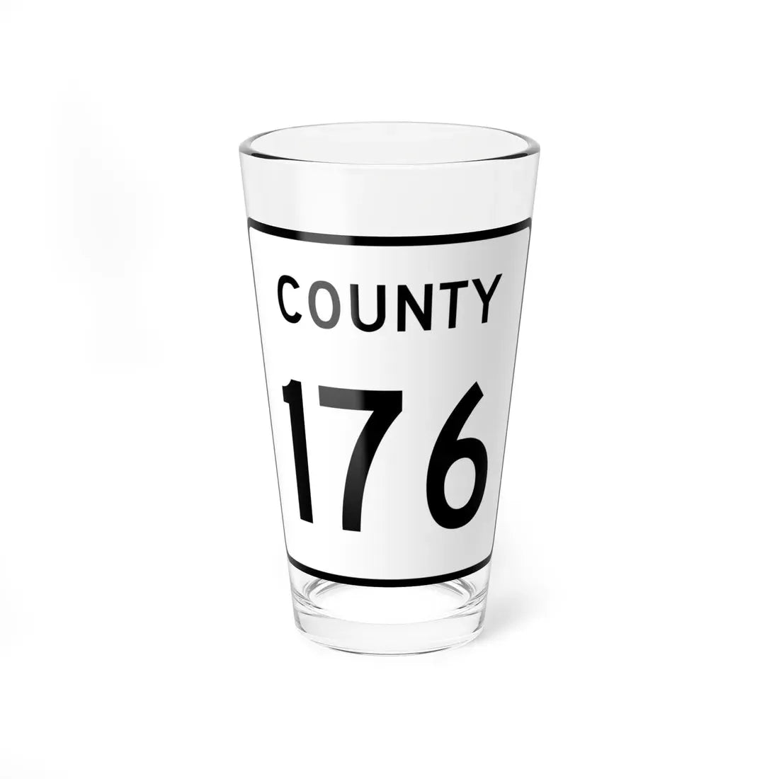 County 176 square (Minnesota) (Road Sign) Pint Glass 16oz 16oz - Go Mug Yourself