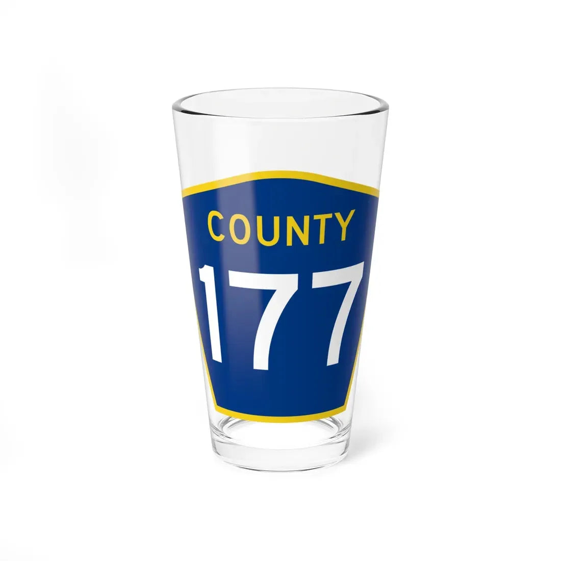 County 177 MN (Minnesota) (Road Sign) Pint Glass 16oz 16oz - Go Mug Yourself