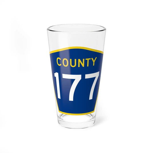 County 177 MN (Minnesota) (Road Sign) Pint Glass 16oz 16oz - Go Mug Yourself