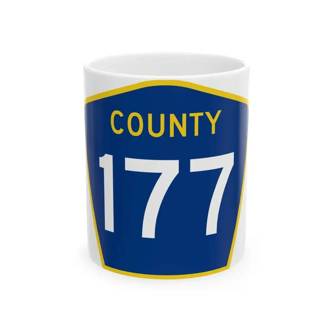 County 177 MN (Minnesota) (Road Sign) White Coffee Mug 11oz - Go Mug Yourself