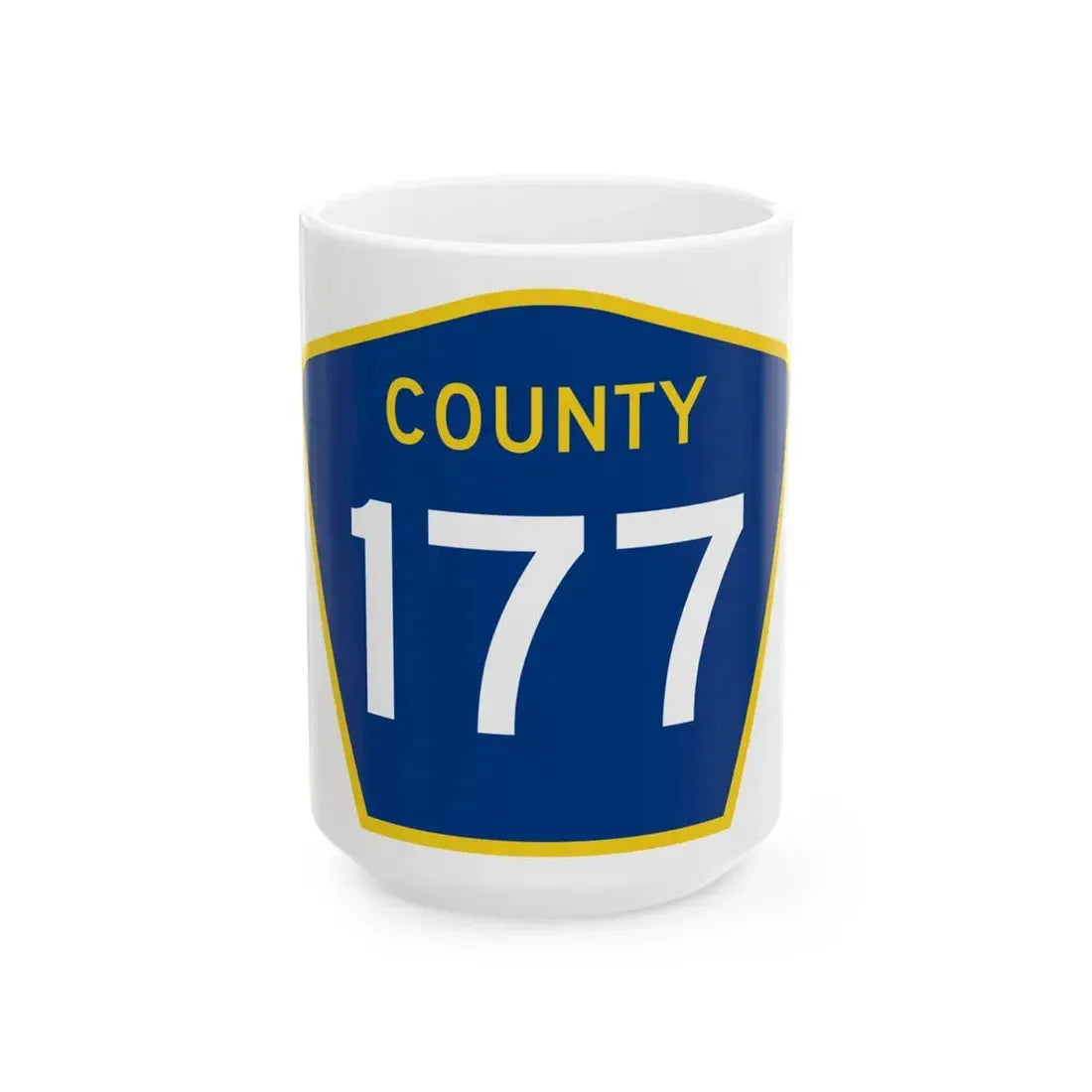 County 177 MN (Minnesota) (Road Sign) White Coffee Mug 15oz - Go Mug Yourself