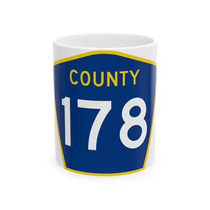 County 178 MN (Minnesota) (Road Sign) White Coffee Mug 11oz - Go Mug Yourself