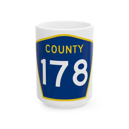County 178 MN (Minnesota) (Road Sign) White Coffee Mug 15oz - Go Mug Yourself