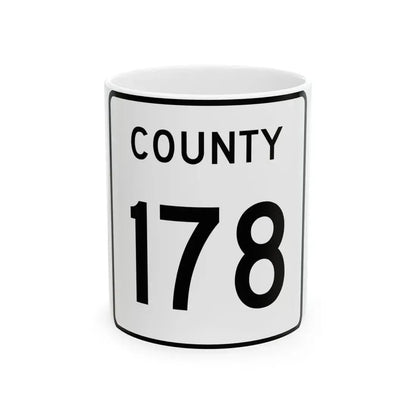County 178 square (Minnesota) (Road Sign) White Coffee Mug 11oz - Go Mug Yourself