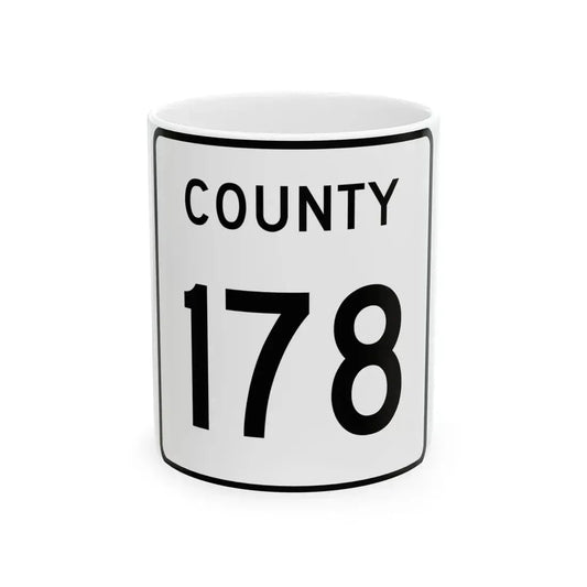 County 178 square (Minnesota) (Road Sign) White Coffee Mug 11oz - Go Mug Yourself