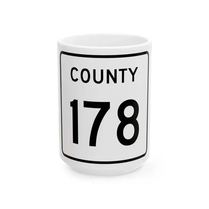 County 178 square (Minnesota) (Road Sign) White Coffee Mug 15oz - Go Mug Yourself