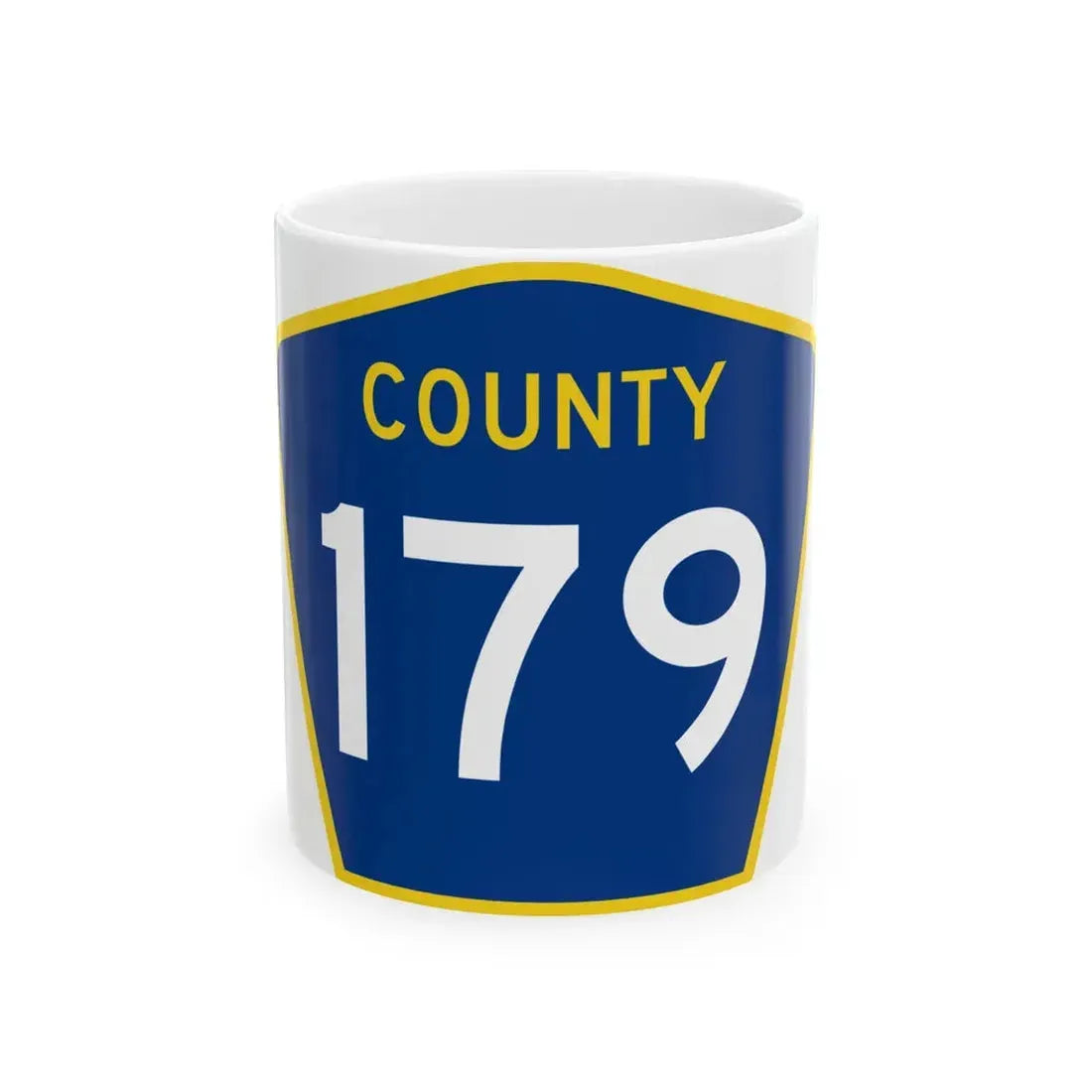 County 179 MN (Minnesota) (Road Sign) White Coffee Mug 11oz - Go Mug Yourself