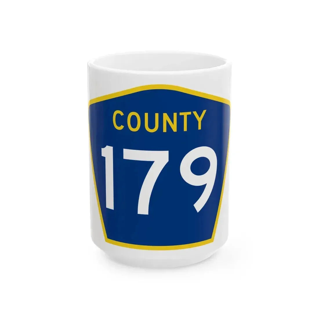 County 179 MN (Minnesota) (Road Sign) White Coffee Mug 15oz - Go Mug Yourself