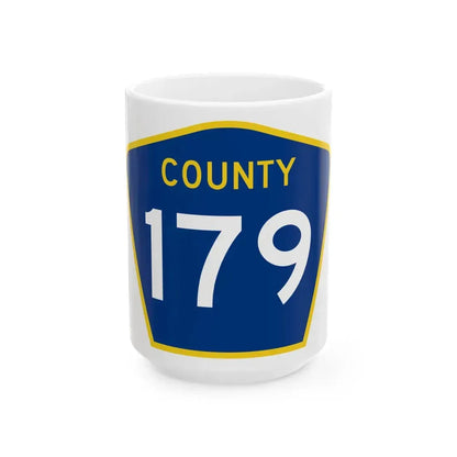 County 179 MN (Minnesota) (Road Sign) White Coffee Mug 15oz - Go Mug Yourself