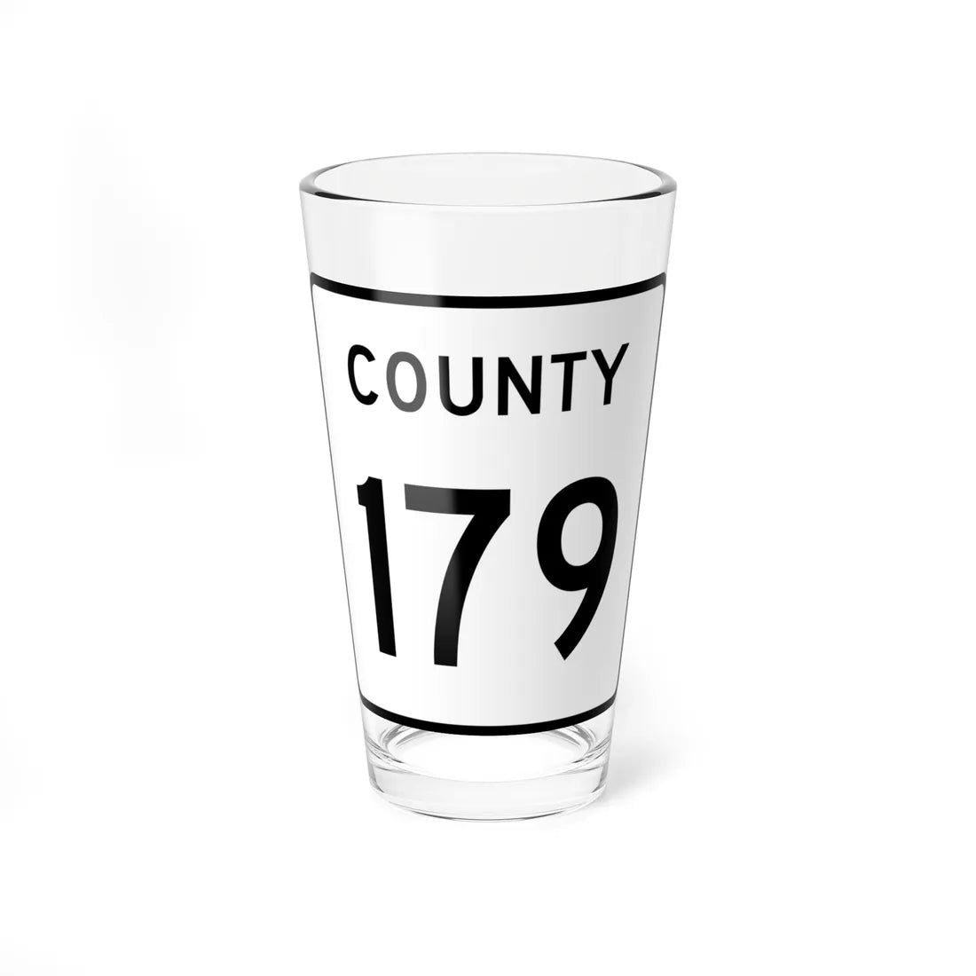 County 179 square (Minnesota) (Road Sign) Pint Glass 16oz 16oz - Go Mug Yourself