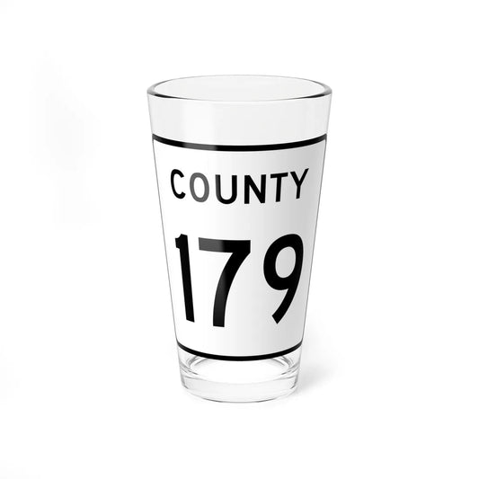 County 179 square (Minnesota) (Road Sign) Pint Glass 16oz 16oz - Go Mug Yourself