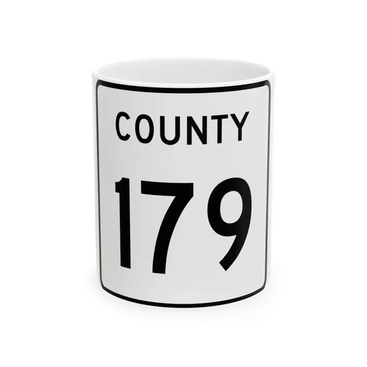 County 179 square (Minnesota) (Road Sign) White Coffee Mug 11oz - Go Mug Yourself