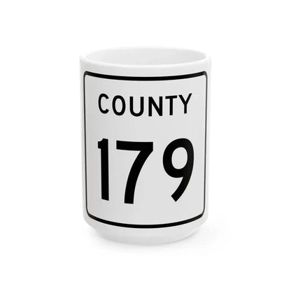 County 179 square (Minnesota) (Road Sign) White Coffee Mug 15oz - Go Mug Yourself