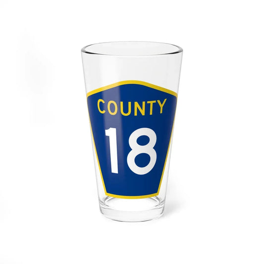 County 18 MN (Minnesota) (Road Sign) Pint Glass 16oz 16oz - Go Mug Yourself