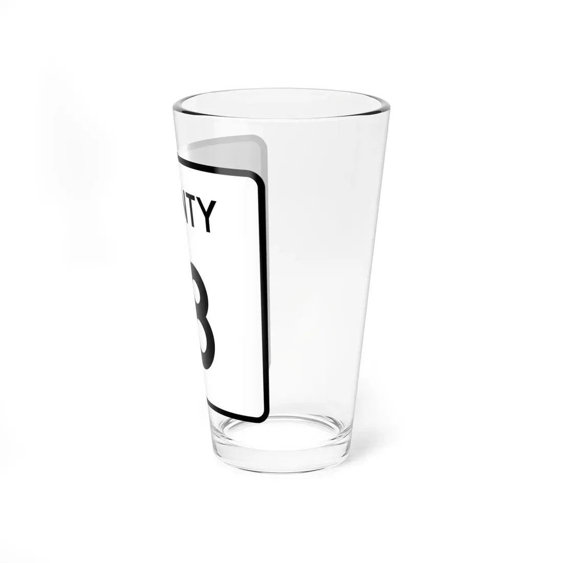 County 18 square (Minnesota) (Road Sign) Pint Glass 16oz - Go Mug Yourself