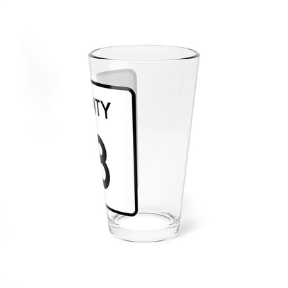 County 18 square (Minnesota) (Road Sign) Pint Glass 16oz - Go Mug Yourself