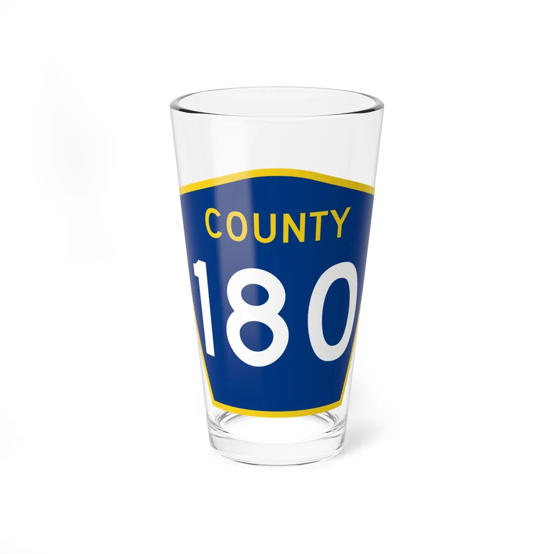 County 180 MN (Minnesota) (Road Sign) Pint Glass 16oz 16oz - Go Mug Yourself