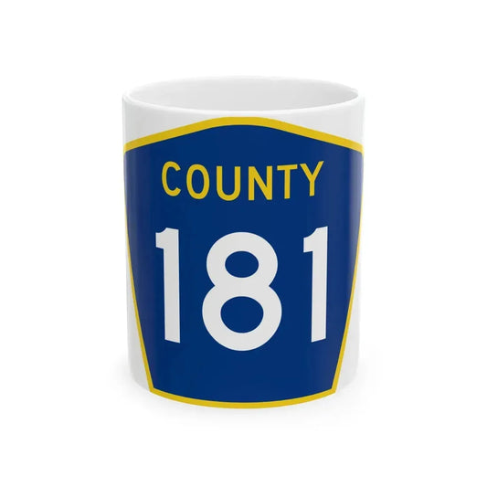 County 181 MN (Minnesota) (Road Sign) White Coffee Mug 11oz - Go Mug Yourself