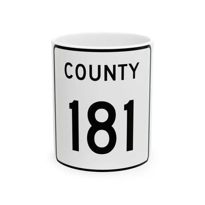 County 181 square (Minnesota) (Road Sign) White Coffee Mug 11oz - Go Mug Yourself