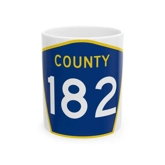 County 182 MN (Minnesota) (Road Sign) White Coffee Mug 11oz - Go Mug Yourself