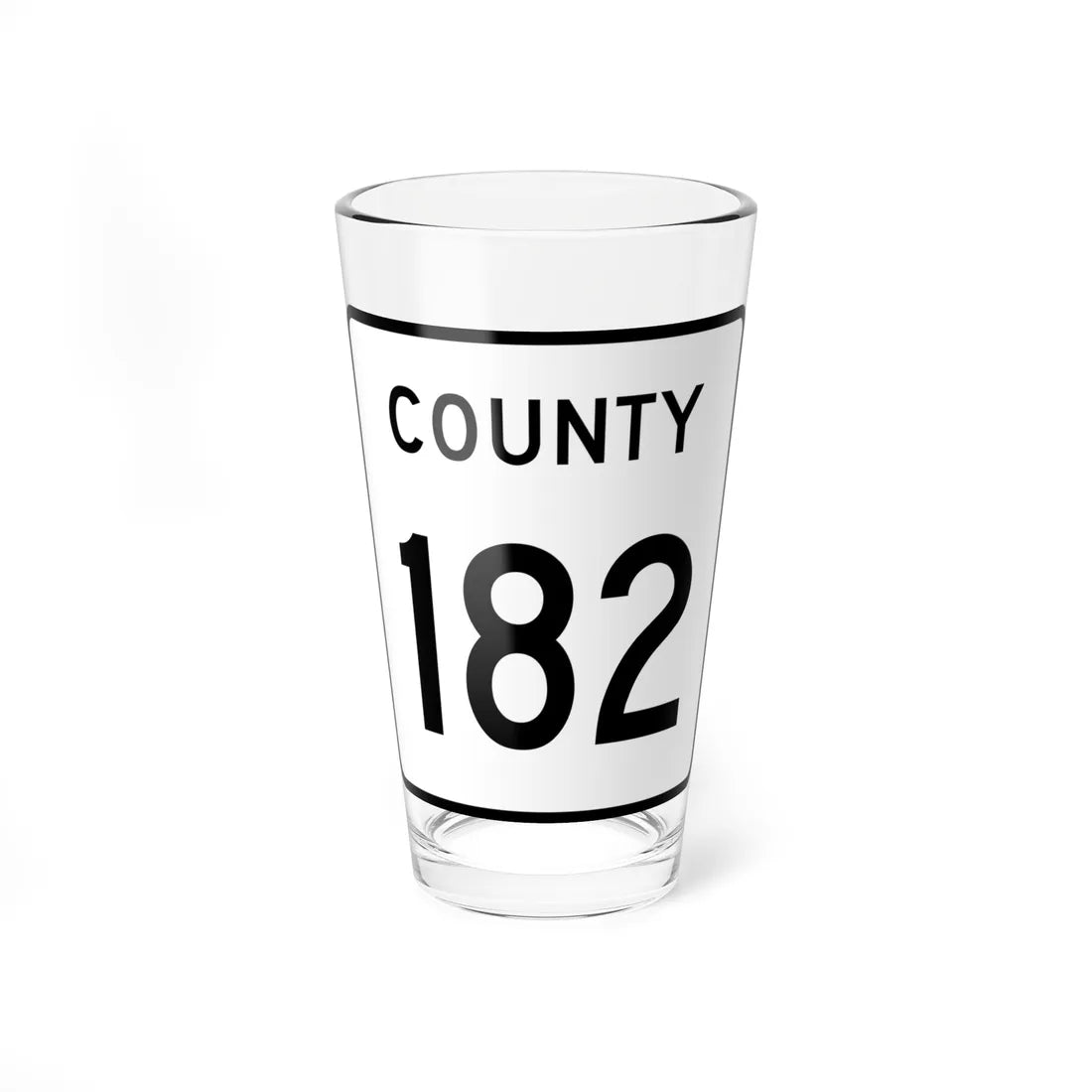 County 182 square (Minnesota) (Road Sign) Pint Glass 16oz 16oz - Go Mug Yourself