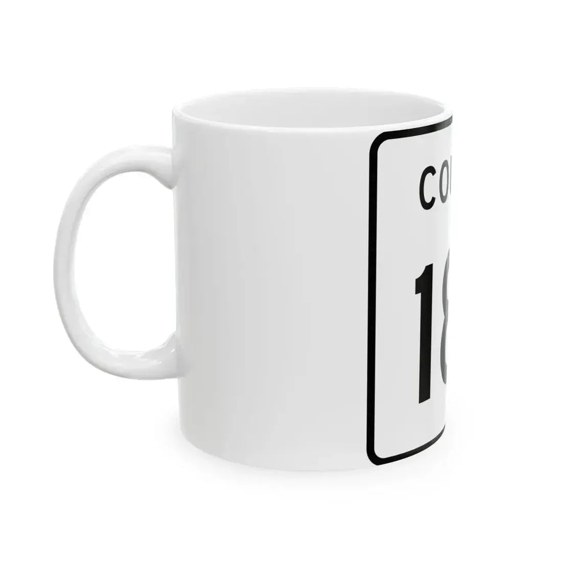 County 182 square (Minnesota) (Road Sign) White Coffee Mug - Go Mug Yourself