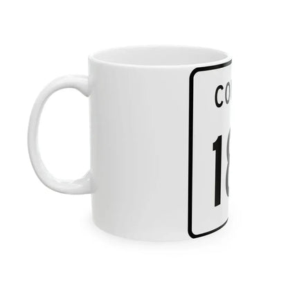 County 182 square (Minnesota) (Road Sign) White Coffee Mug - Go Mug Yourself