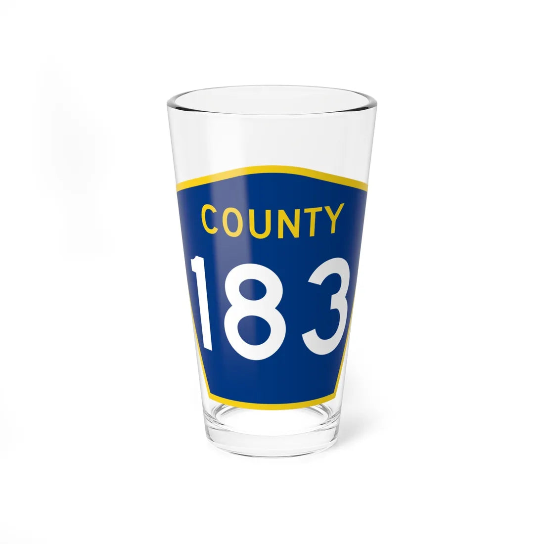 County 183 MN (Minnesota) (Road Sign) Pint Glass 16oz 16oz - Go Mug Yourself
