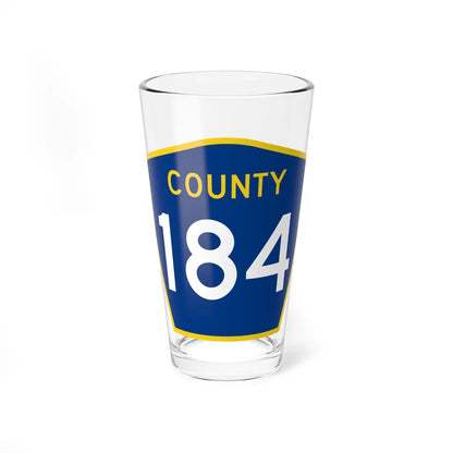 County 184 MN (Minnesota) (Road Sign) Pint Glass 16oz 16oz - Go Mug Yourself
