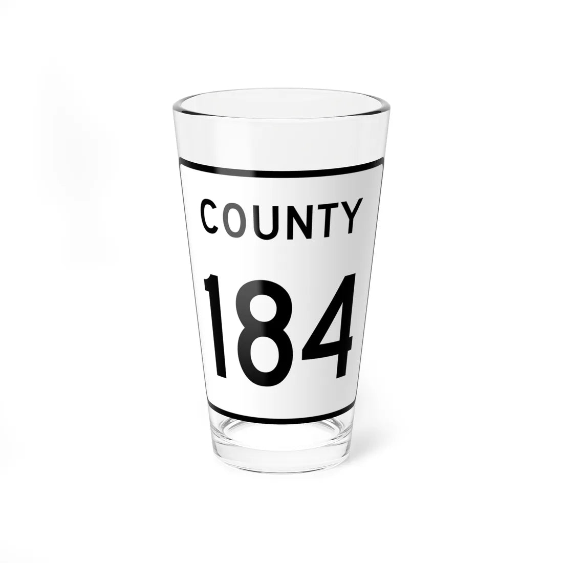 County 184 square (Minnesota) (Road Sign) Pint Glass 16oz 16oz - Go Mug Yourself